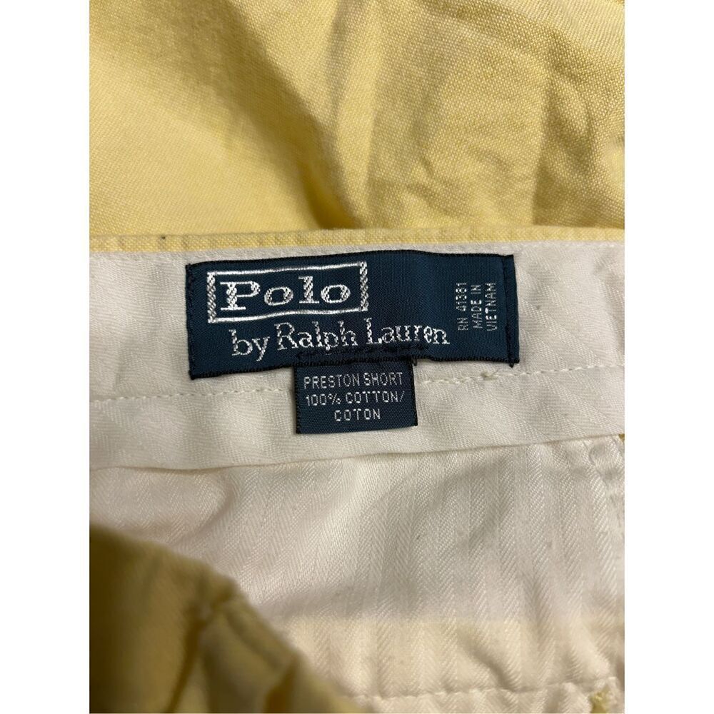 Ralph Lauren Polo Shorts Mens 31 Yellow Flat Front Chino Golf Preston - Picture 3 of 10